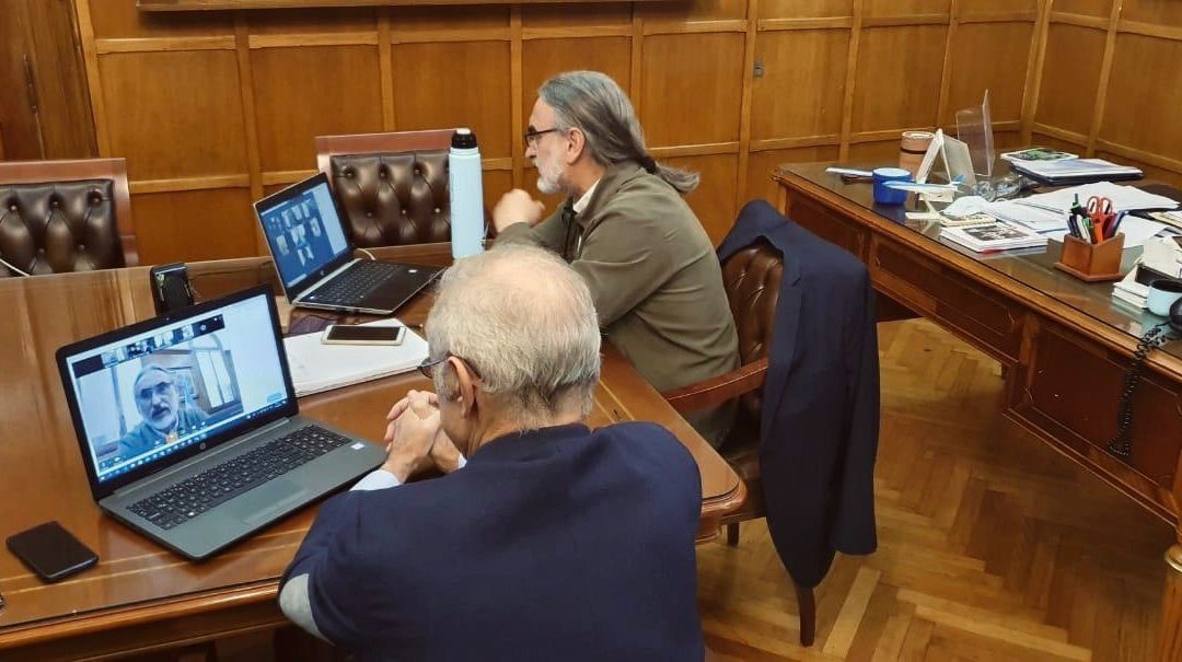 El presidente y el vice de Coninagro participaron de la videoconferencia con las autoridades del Ministerio de Agricultura, Luis Basterra y Julián Echazarreta