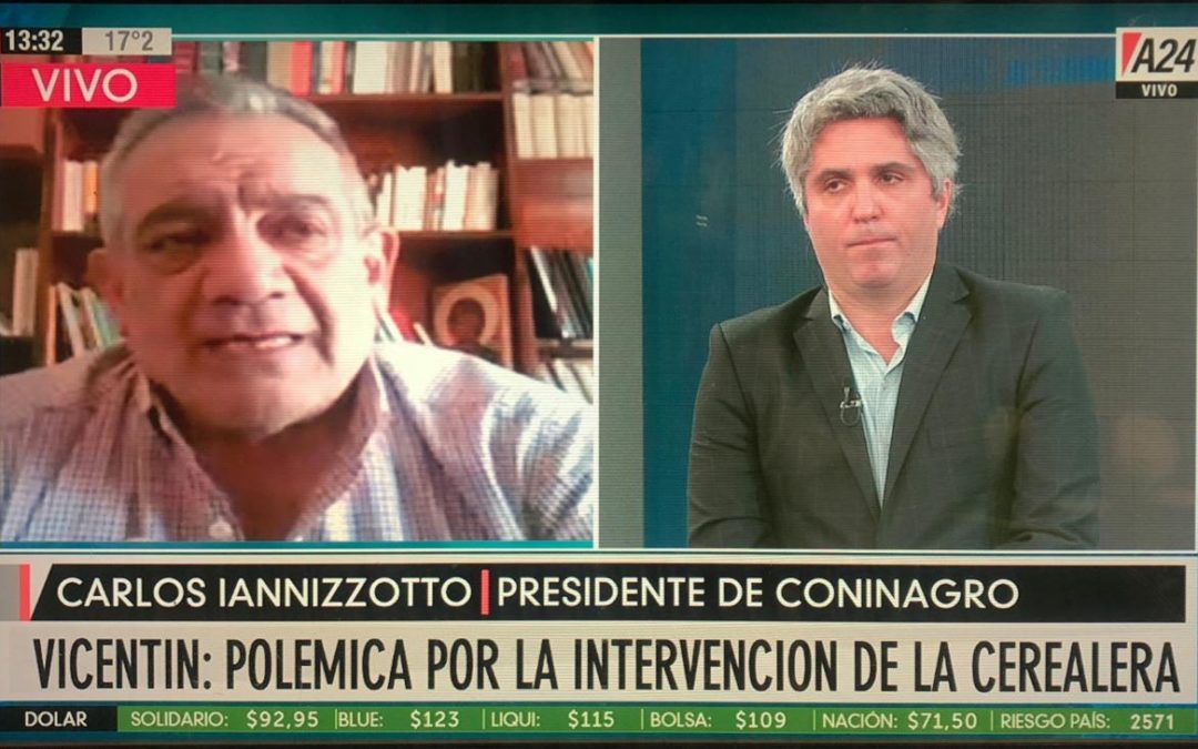 Iannizzotto sobre el caso Vicentin: “creemos que el Estado no está en condiciones, en este contexto complejo por la pandemia, de llevar adelante un proceso productivo ni de saneamiento”